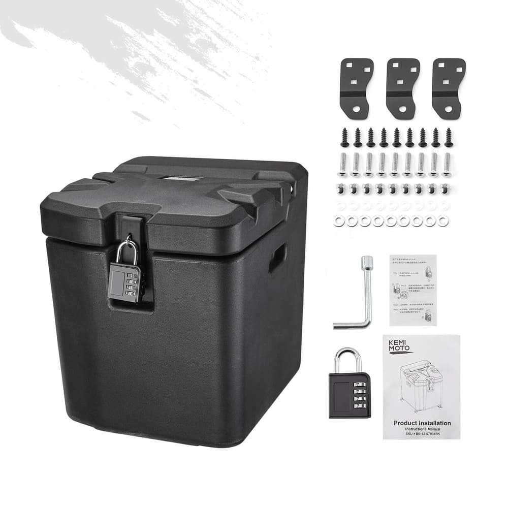 Kemimoto Polaris Ranger XP 1000 Adjustable Break Away Side Mirrors & Under Seat Storage Box