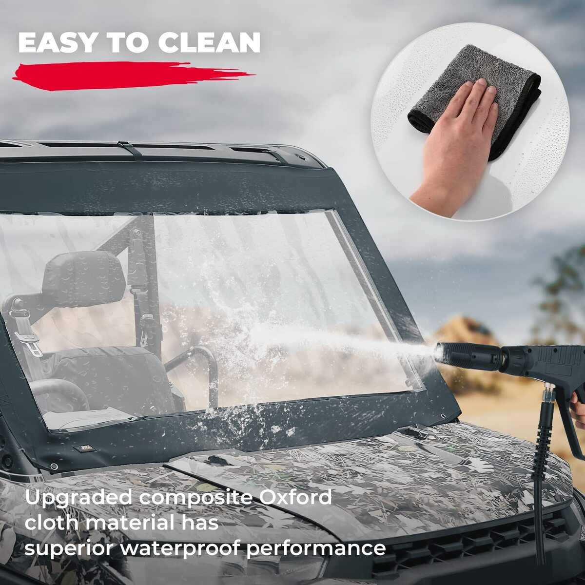 Kemimoto Polaris Ranger XP 1000 Front Windshield