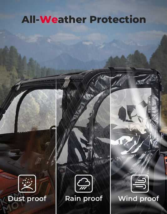 Kemimoto Polaris Ranger XP 1000 UTV Cab Enclosure Upper Doors