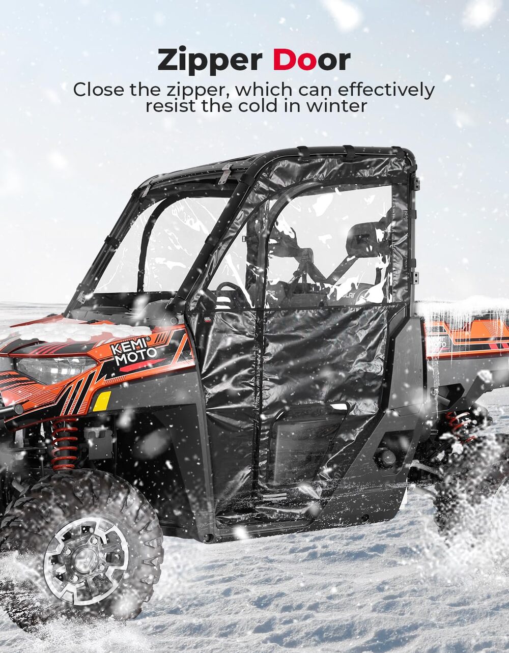 Kemimoto Polaris Ranger XP 1000 UTV Cab Enclosure Upper Doors