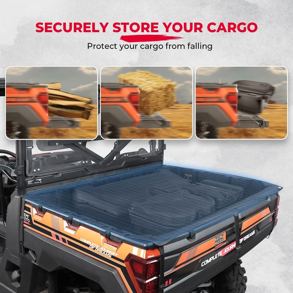 Kemimoto Polaris Ranger XP 1000 UTV Cargo Bed Cover