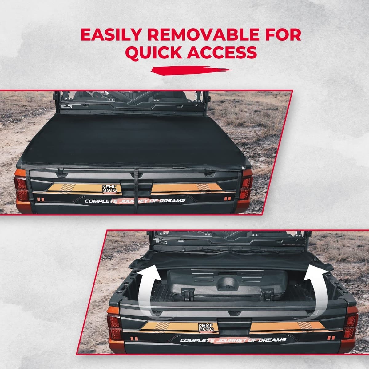 Kemimoto Polaris Ranger XP 1000 UTV Cargo Bed Cover