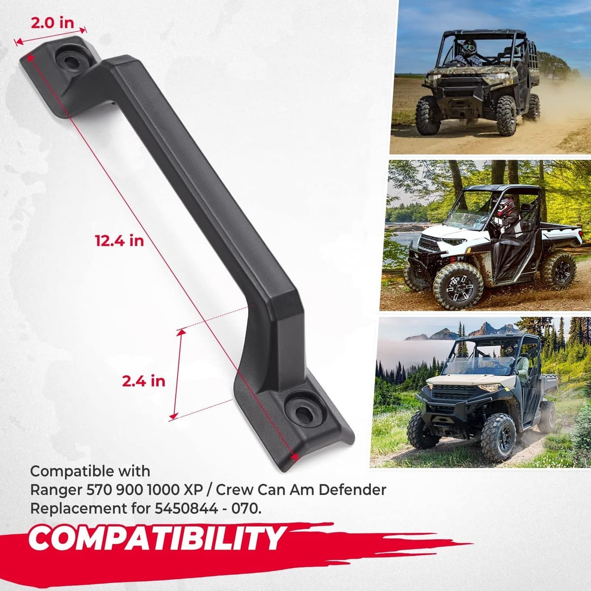 Kemimoto Polaris Ranger XP 1000 UTV Grab Handle