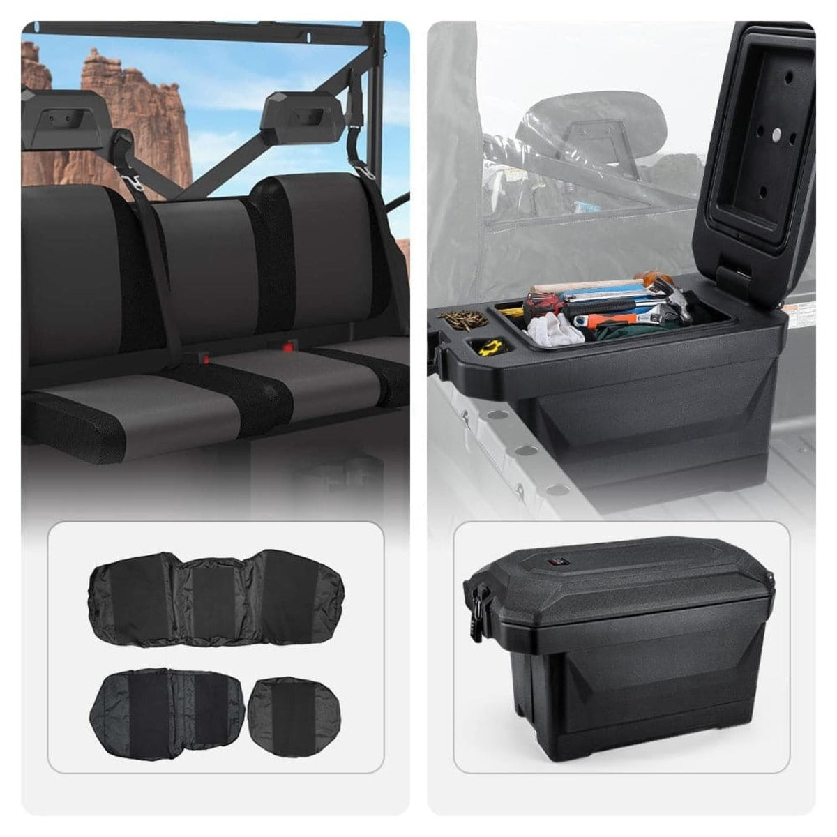 Kemimoto Polaris General 4 1000 Heavy Duty 1680D Oxford Fabric Roof