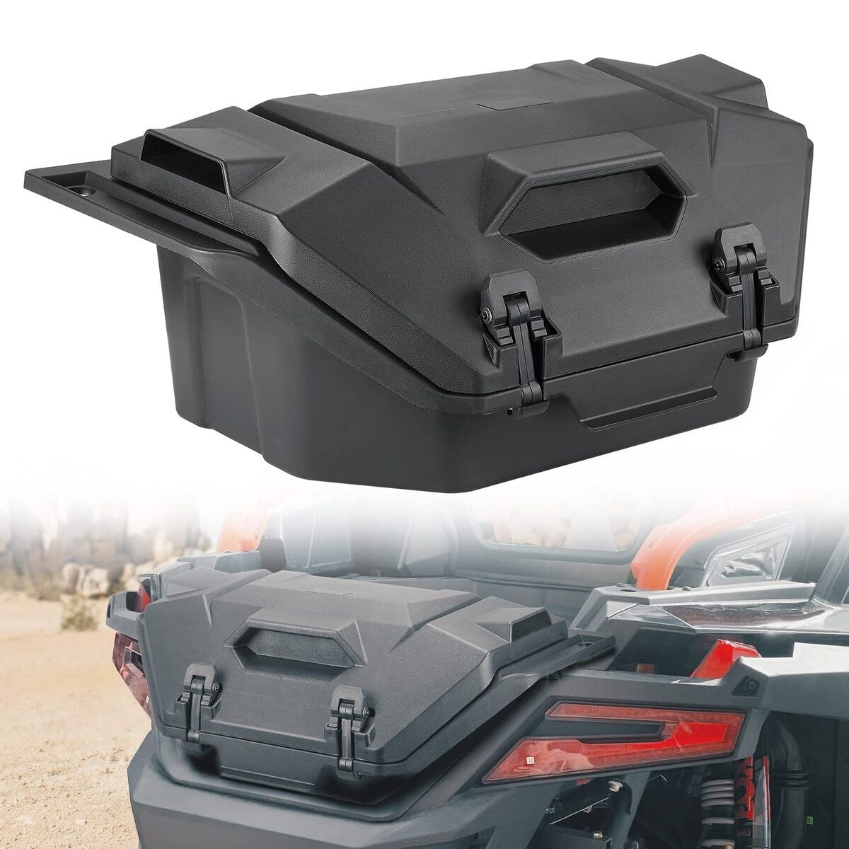 Kemimoto Polaris RZR Pro R 36L Rear Cargo Box with Two Lockable Latches
