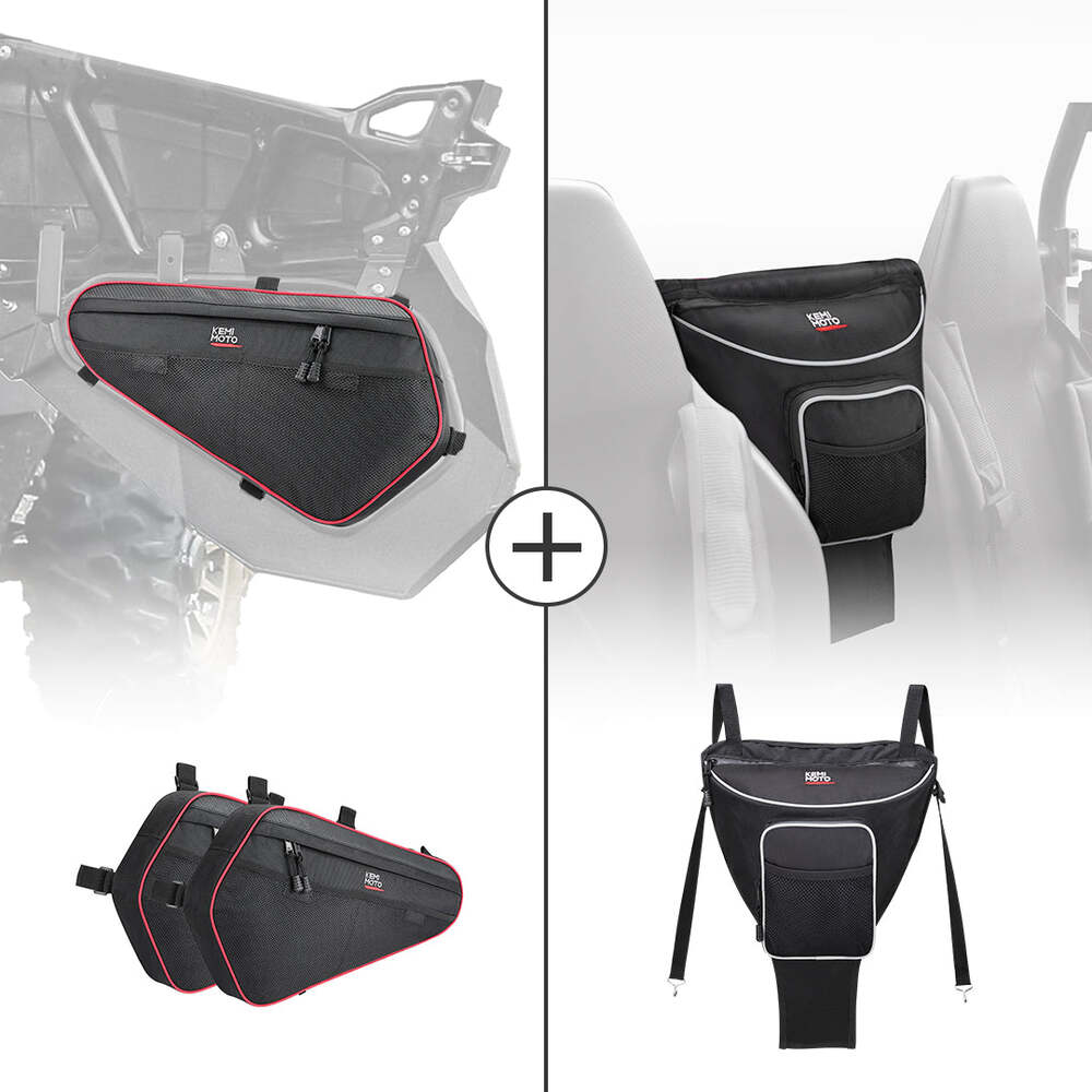 Kemimoto Polaris RZR XP 1000 Lower Door Storage Bag & Center Storage Bag