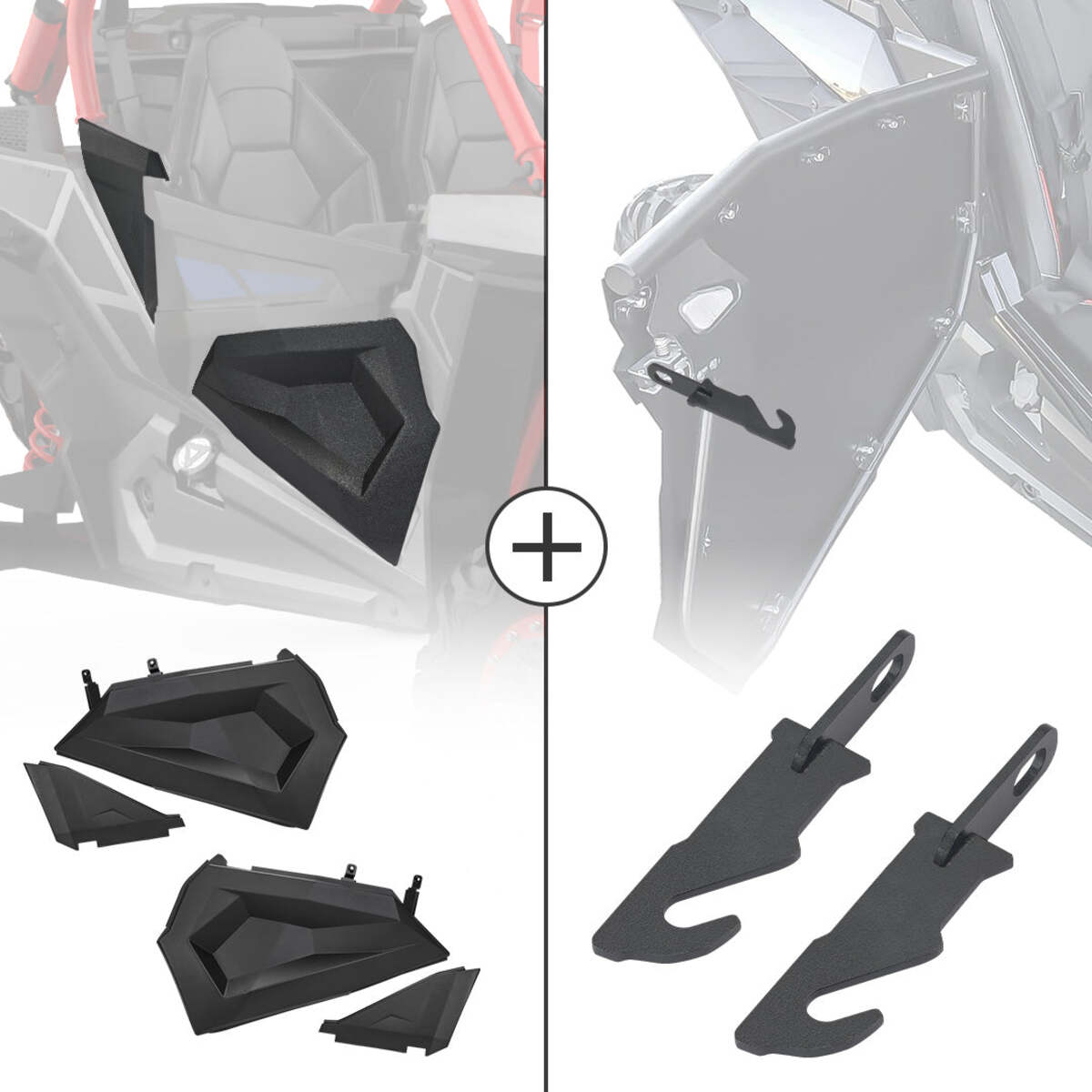 Kemimoto Polaris RZR XP 1000 Lower Half Door and Door Latches Extender