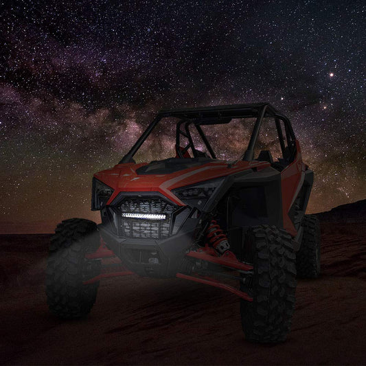 Kemimoto Polaris RZR Pro XP/Turbo R Front Mesh Grill with LED Light Bar