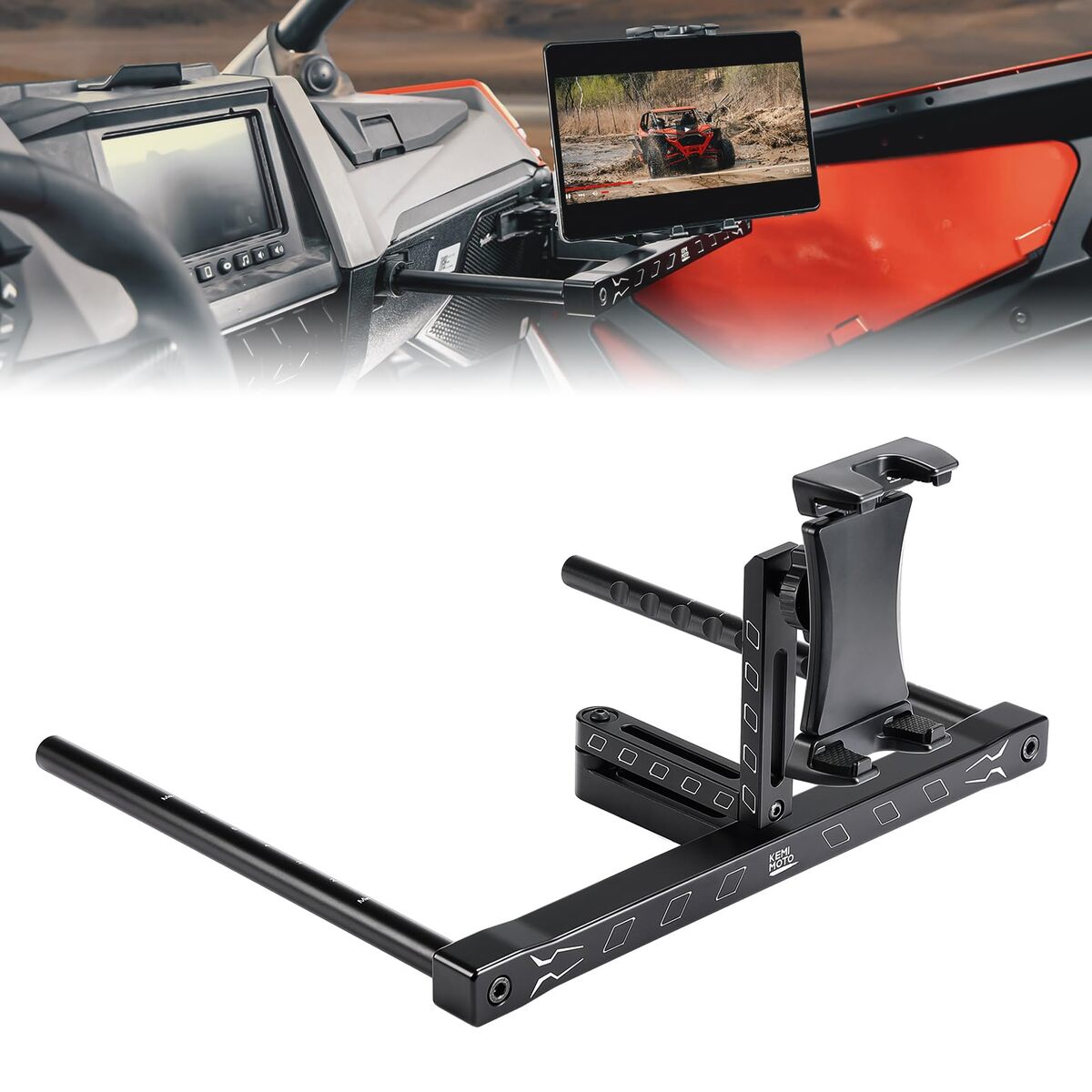Kemimoto Polaris RZR PRO XP/Turbo R Electronic Device Mounts with Grab Bar