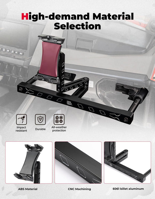 Kemimoto Polaris RZR PRO XP/Turbo R Electronic Device Mounts with Grab Bar