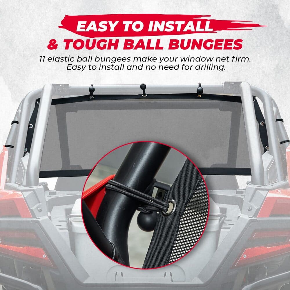 Kemimoto Polaris RZR PRO XP Soft Rear Window Net Mesh