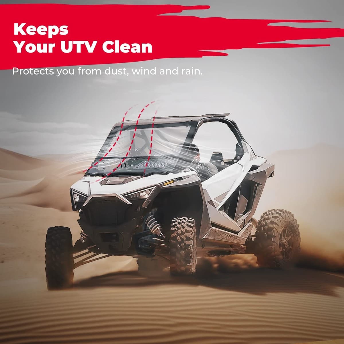 Kemimoto Polaris RZR PRO XP UTV Front Windshield PVC