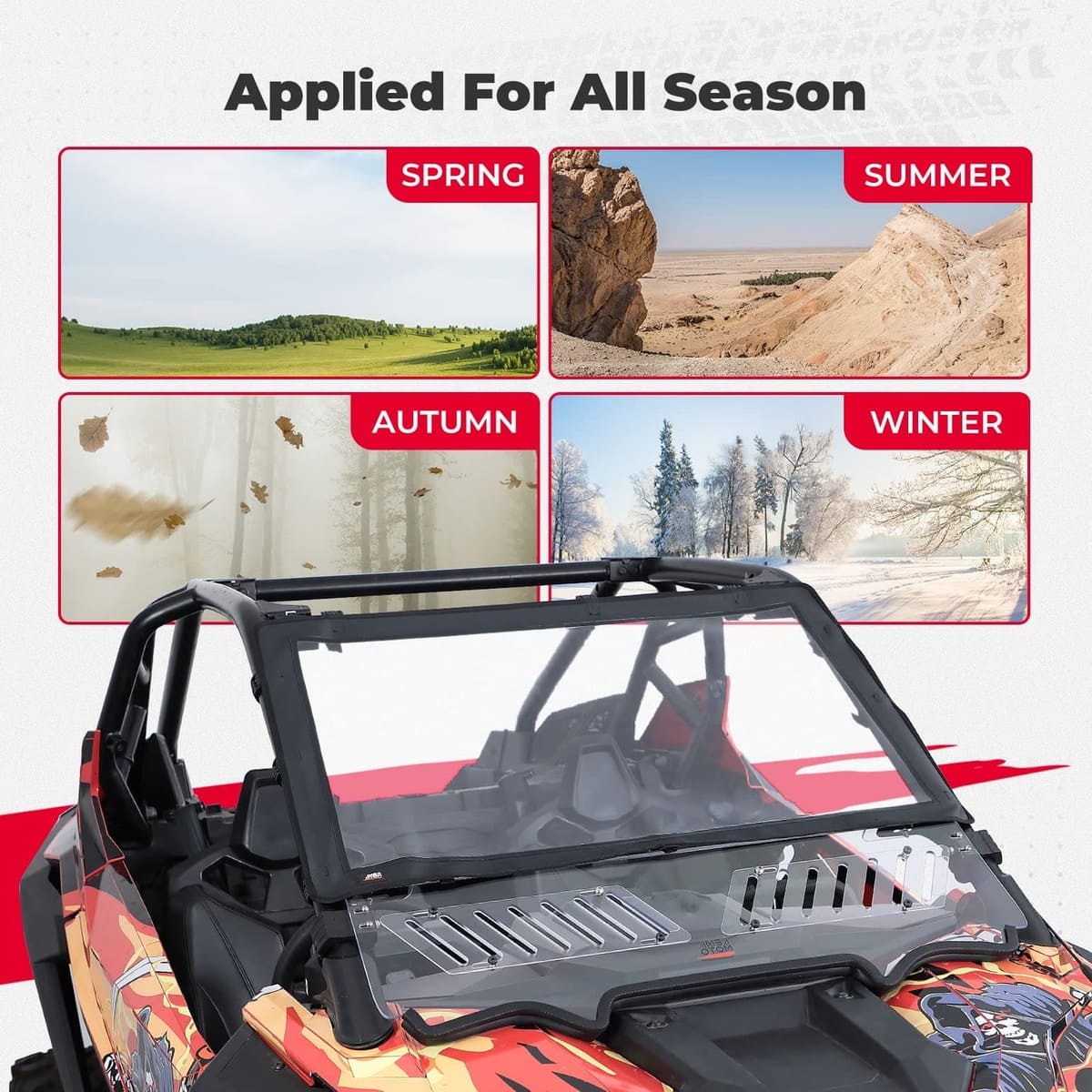 Kemimoto Polaris RZR PRO XP UTV Front Windshield PVC