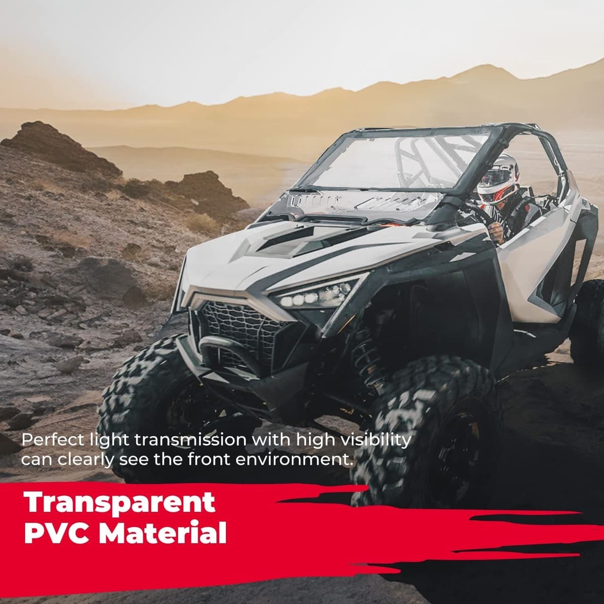 Kemimoto Polaris RZR PRO XP UTV Front Windshield PVC