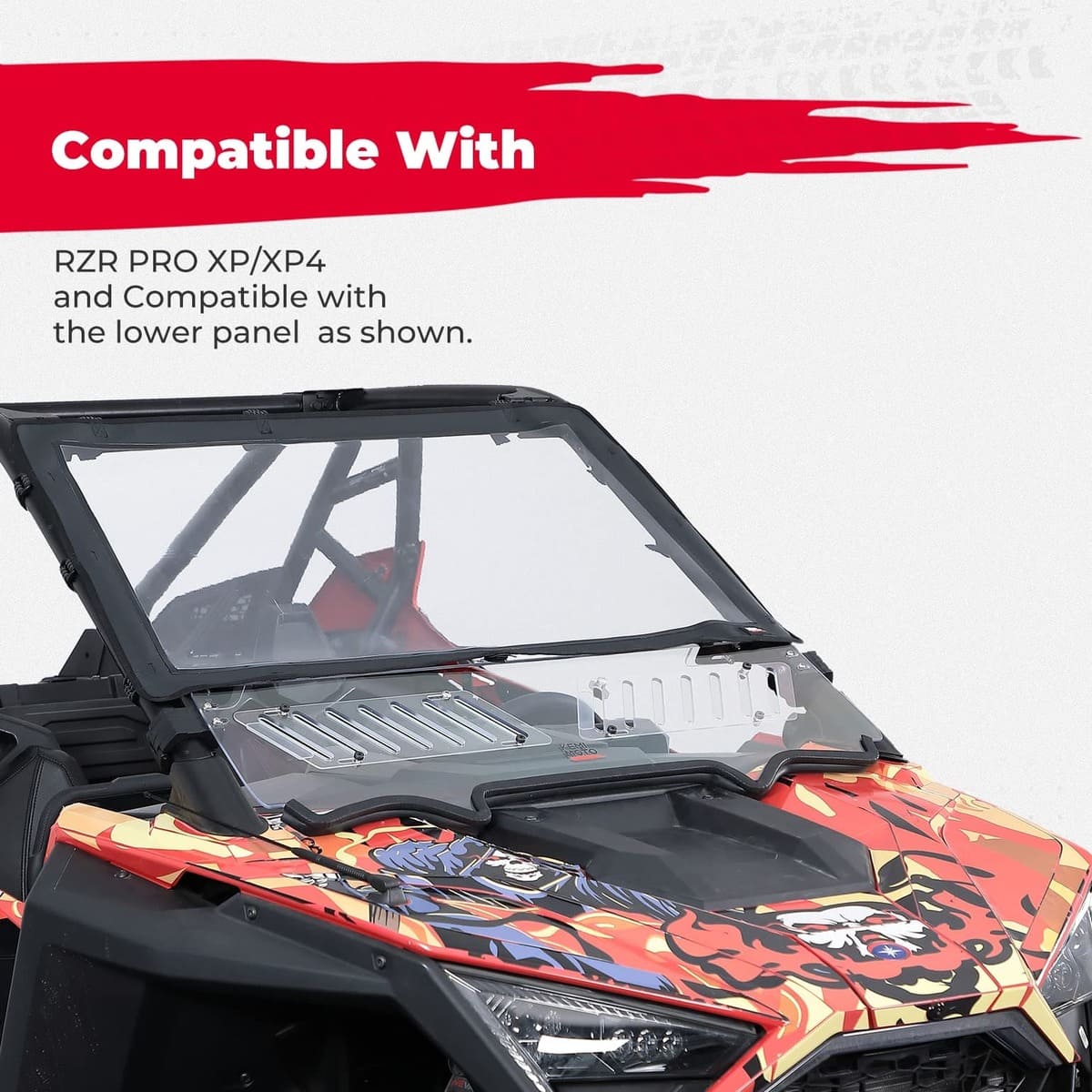 Kemimoto Polaris RZR PRO XP UTV Front Windshield PVC