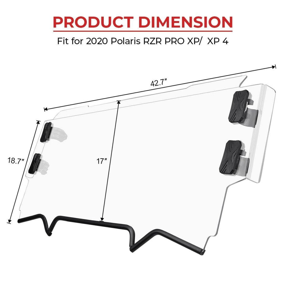 Kemimoto Polaris RZR PRO XP/ 4 UTV Half Windshield