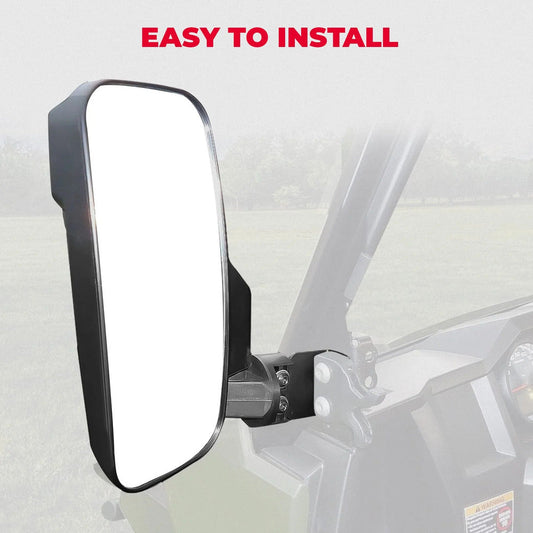 Kemimoto 10" Large UTV Side Mirrors w/ Pro-fit
