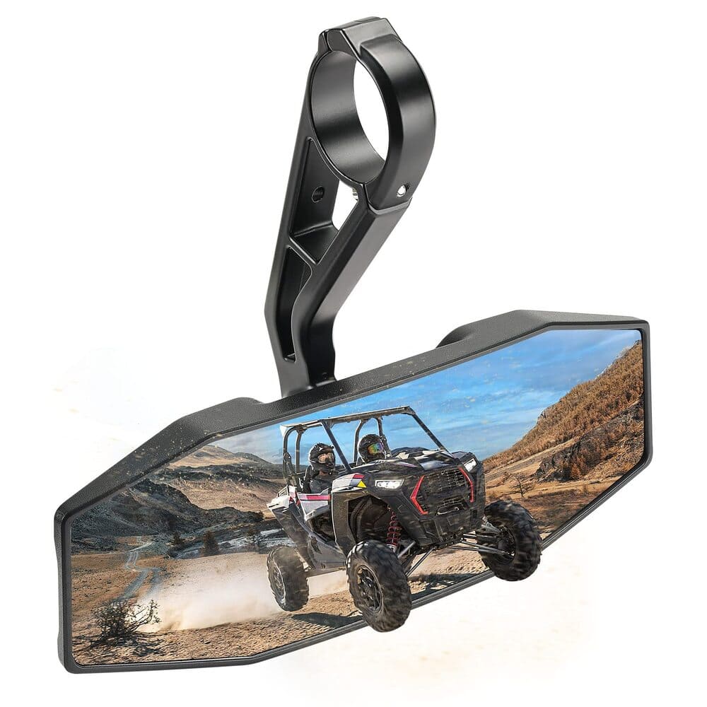 Kemimoto Polaris RZR Rear View Center Mirror for 1.75" Roll Bar