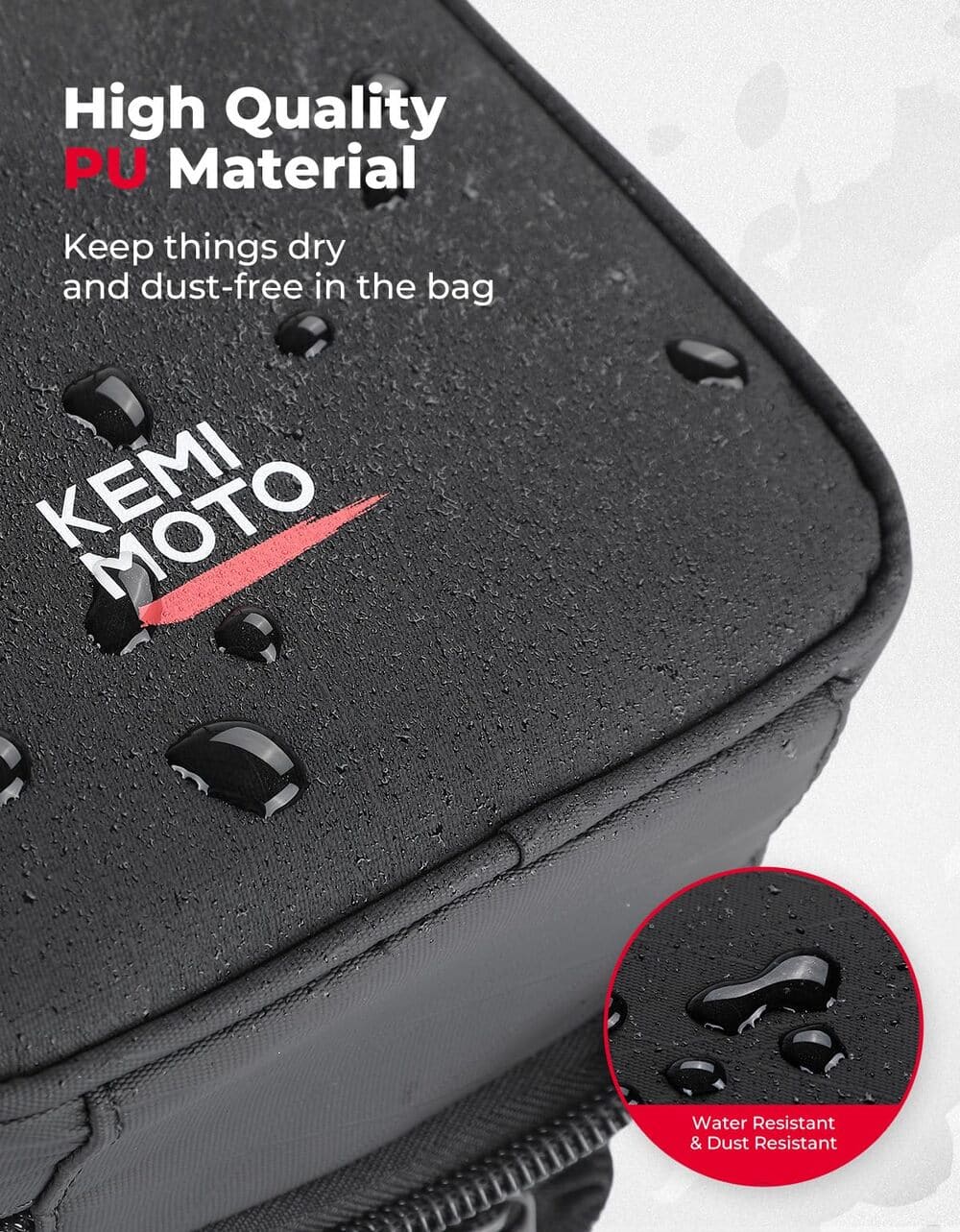 Kemimoto Polaris RZR UTV Armrest Safe Console Storage Bag