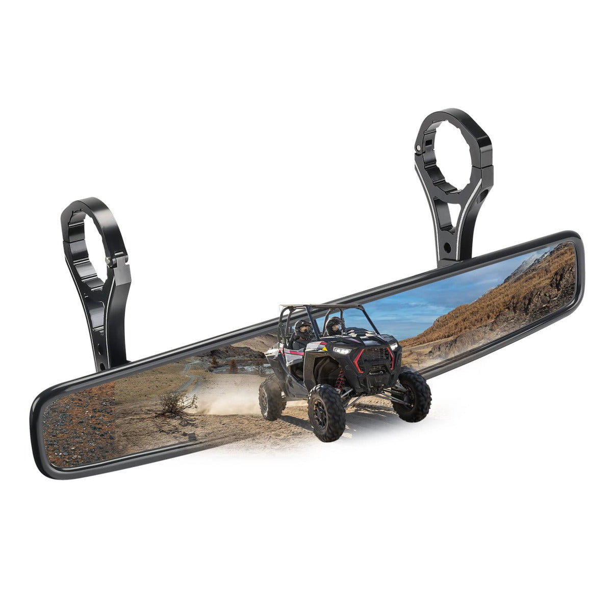Kemimoto Polaris RZR UTV Mirror w/ ShatterProof Tempered Glass & 1.75" Clamp Fit