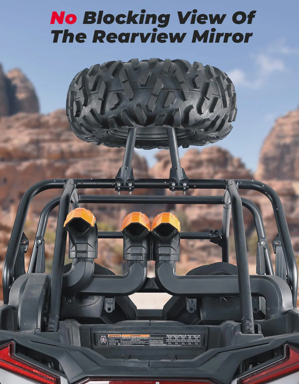 Kemimoto UTV Spare Tire Carrier For 1.5''-2'' Roll Cage
