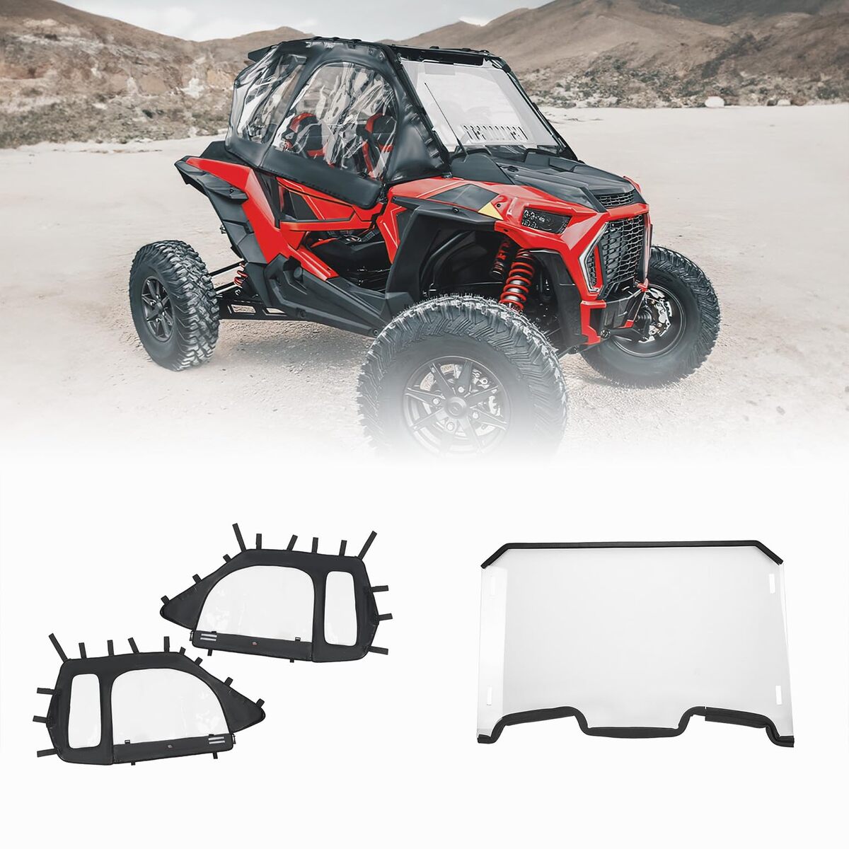 Kemimoto Polaris RZR XP 1000/4 Cab Enclosures Front Windshield