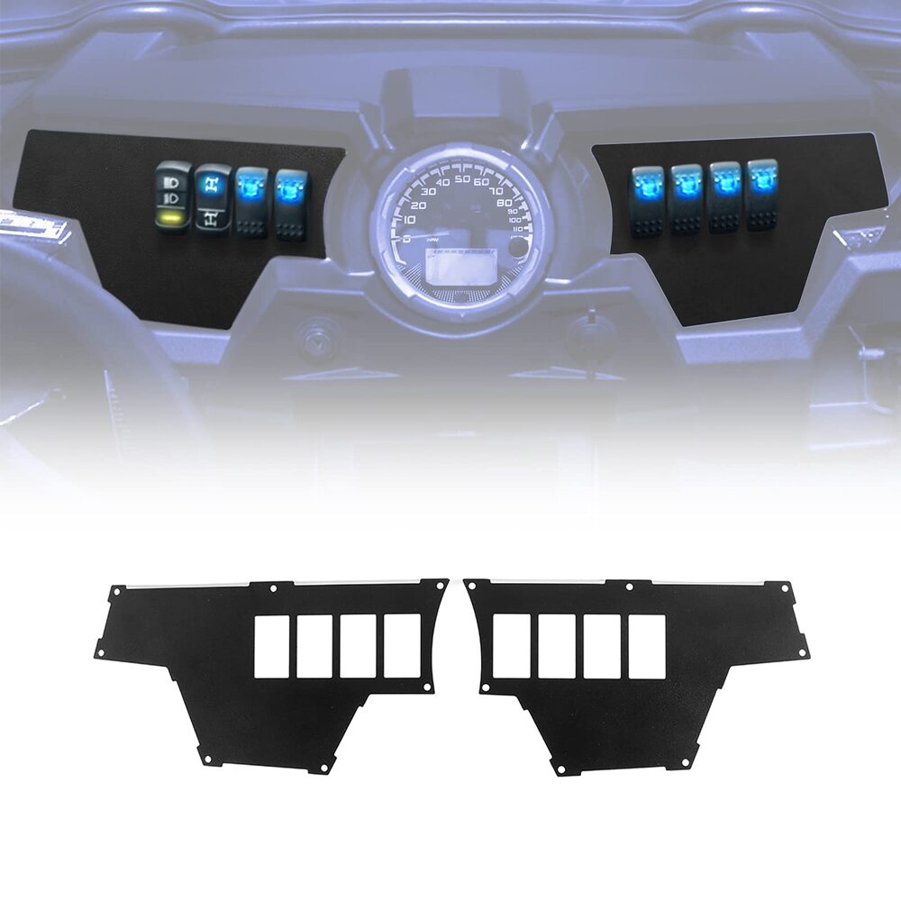 Kemimoto Polaris RZR XP 1000 8 Switch Aluminum Dash Panel 2 Set