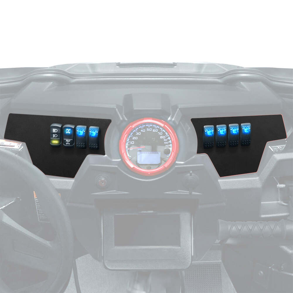 Kemimoto Polaris RZR XP 1000 8 Switch Aluminum Dash Panel 2 Set