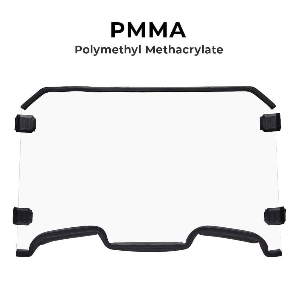 Kemimoto Polaris RZR XP 1000 Front Full Windshield with 4 Black Clamps