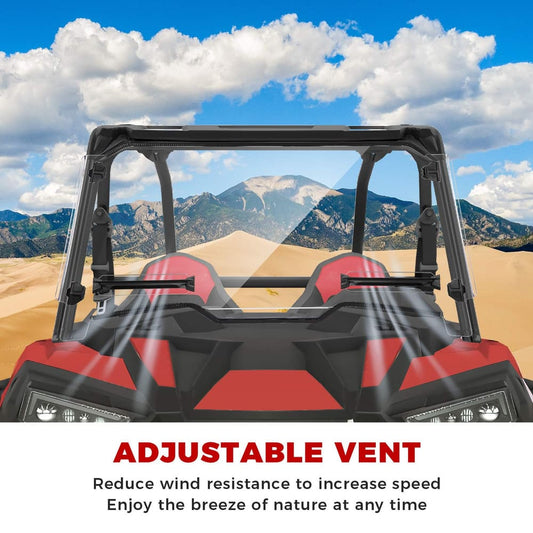 Kemimoto Polaris RZR XP 1000 Front Windshield with Adjustable Vents