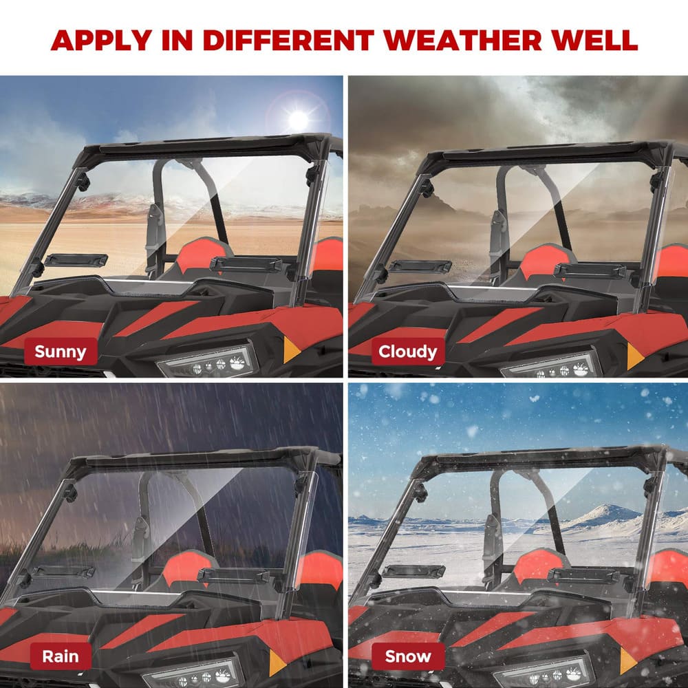 Kemimoto Polaris RZR XP 1000 Front Windshield with Adjustable Vents