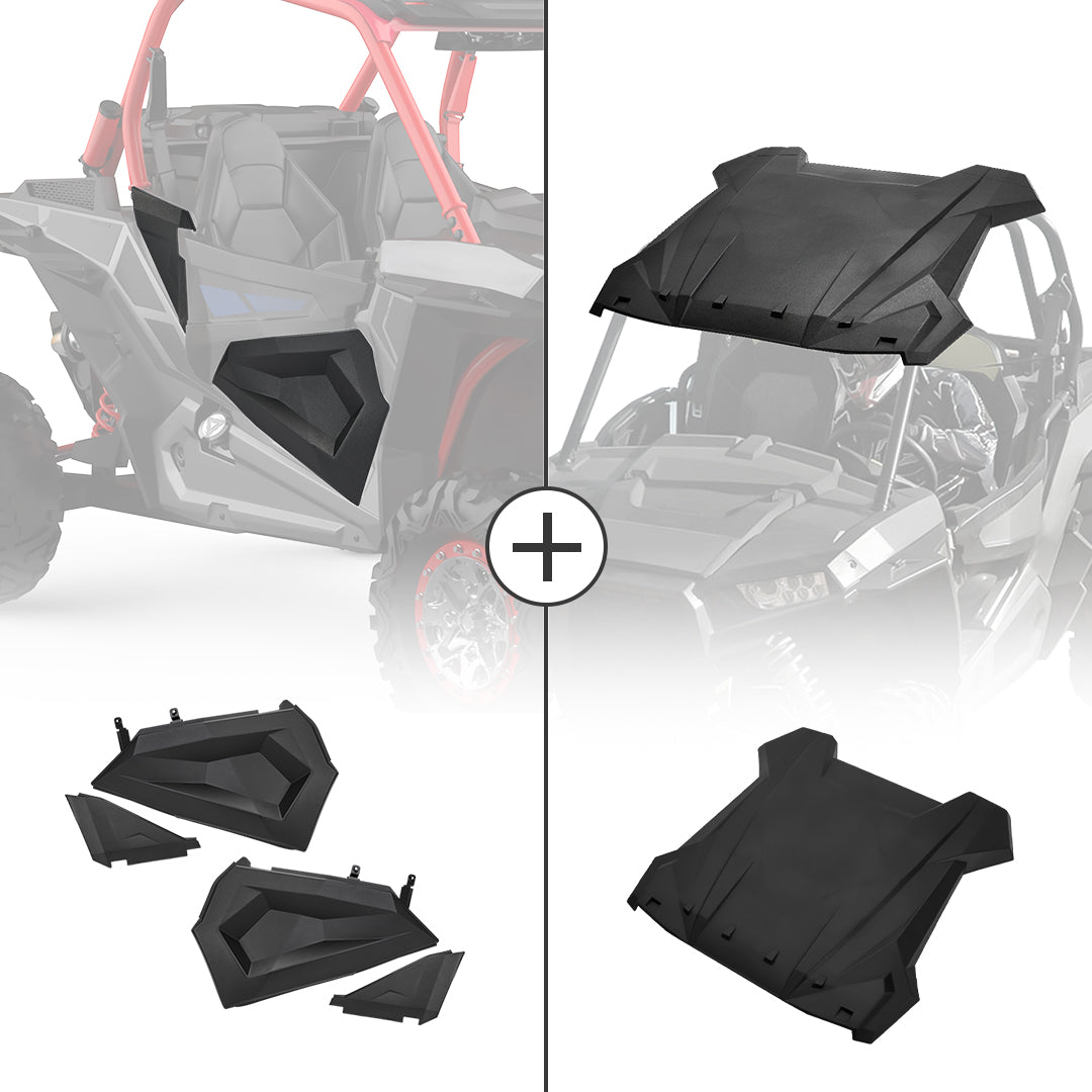 Kemimoto Polaris RZR XP 1000 Lower Half Door Inserts Panels & Sport Roof Top