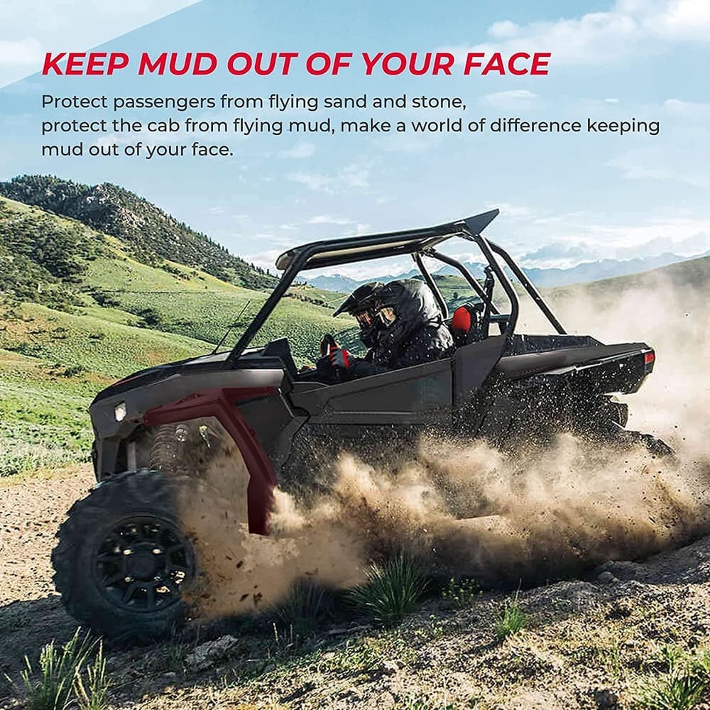 Kemimoto Polaris RZR XP 1000 /Turbo Extended Front Full Mud Flaps 2Pcs