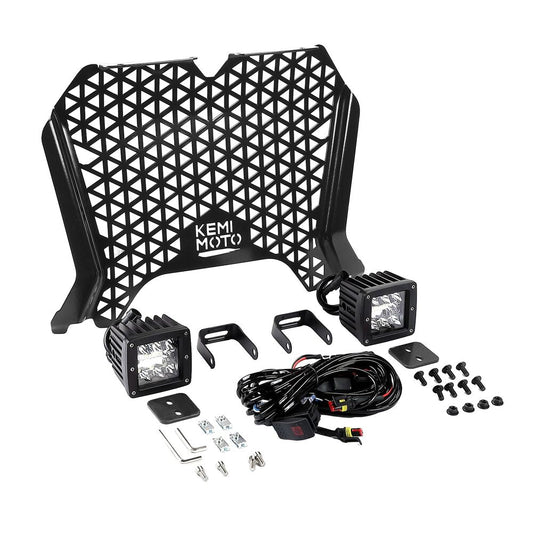 Kemimoto Polaris RZR XP 1000/Turbo UTV Metal Front Grill Light