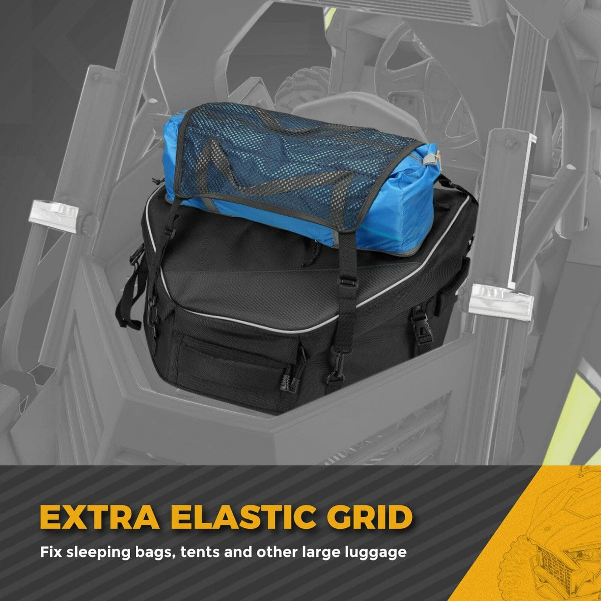 Kemimoto Polaris RZR XP 1000/ Turbo UTV Rear Storage Bag with Fixed Strap