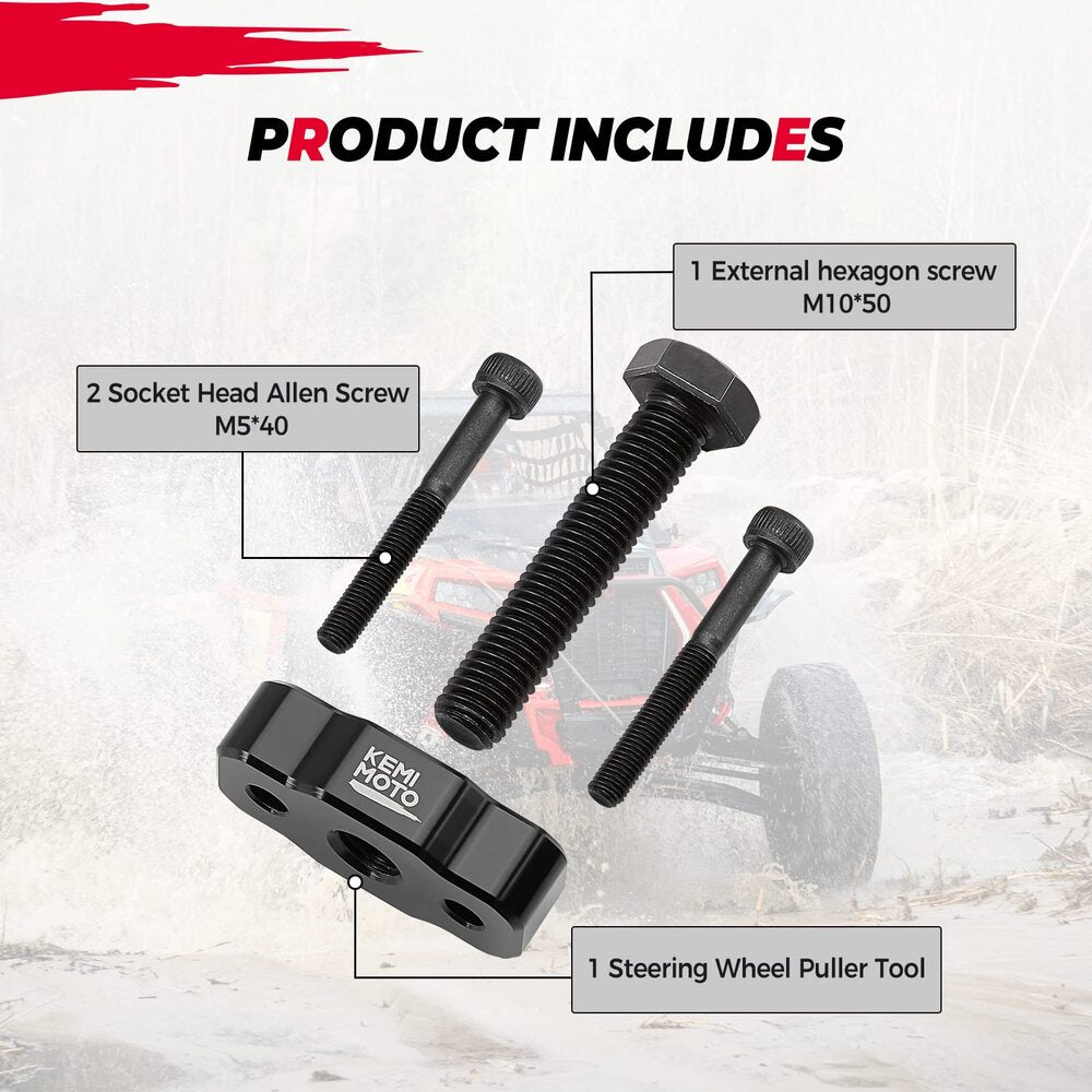 Kemimoto Polaris RZR XP 1000 UTV Steering Wheel Removal Tool
