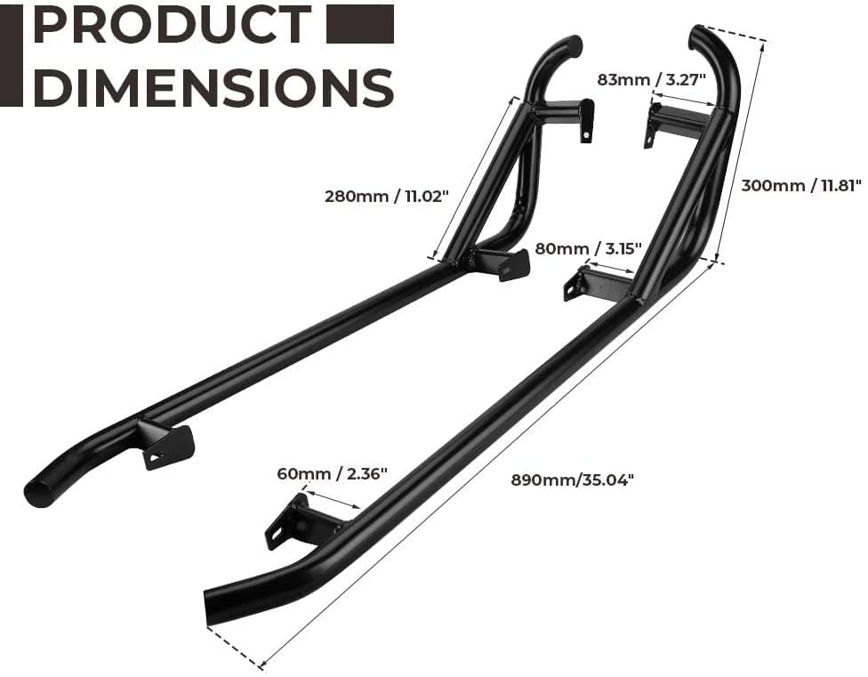 Kemimoto Polaris RZR XP 1000/ Turbo Nerf Bars Rock Sliders