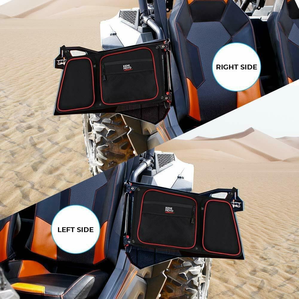 Kemimoto Polaris RZR XP 4 1000 Door Turbo Rear Side Door Bags Knee Pad