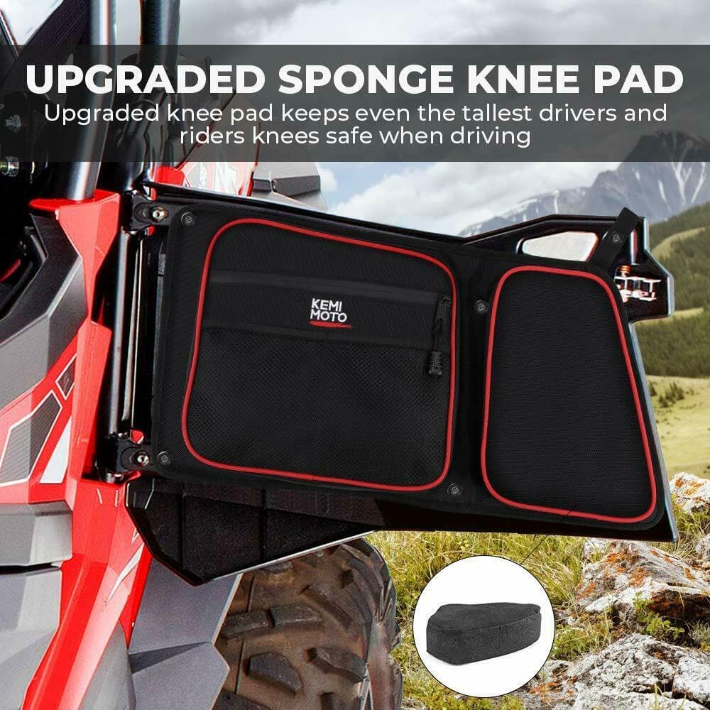 Kemimoto Polaris RZR XP 4 1000 Door Turbo Rear Side Door Bags Knee Pad
