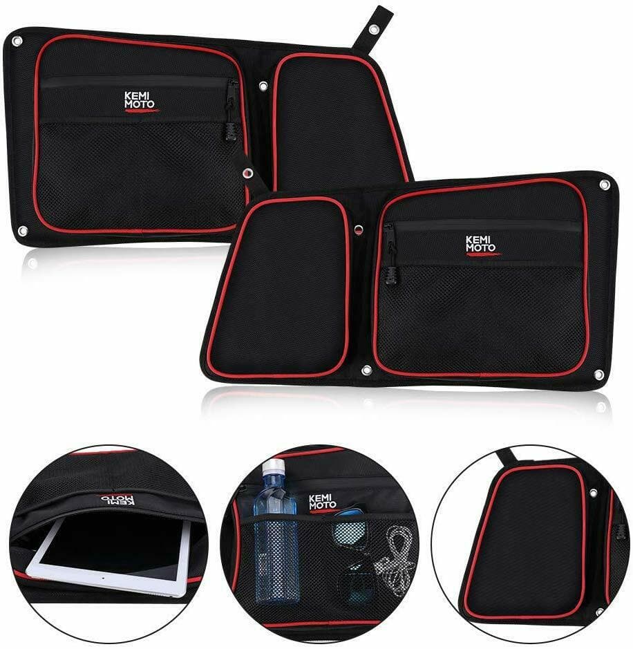 Kemimoto Polaris RZR XP 4 1000 Door Turbo Rear Side Door Bags Knee Pad