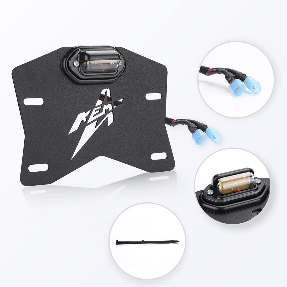 Kemimoto Polaris Universal LED License Plate Bracket Kit