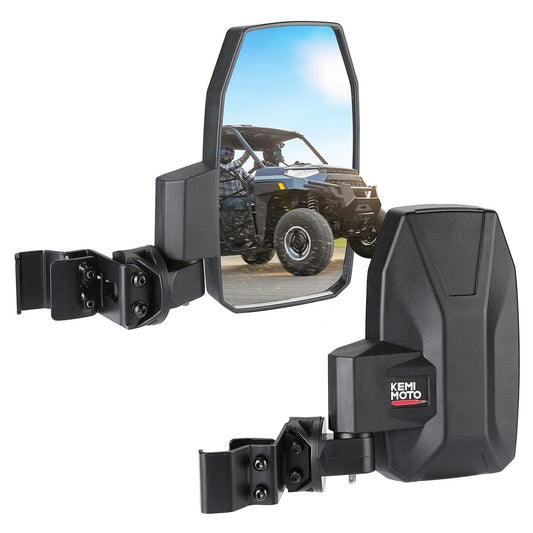 Kemimoto Polaris Ranger XP 1000 Upgraded UTV Wider Pro-Fit Side Mirrors - 1 Pair