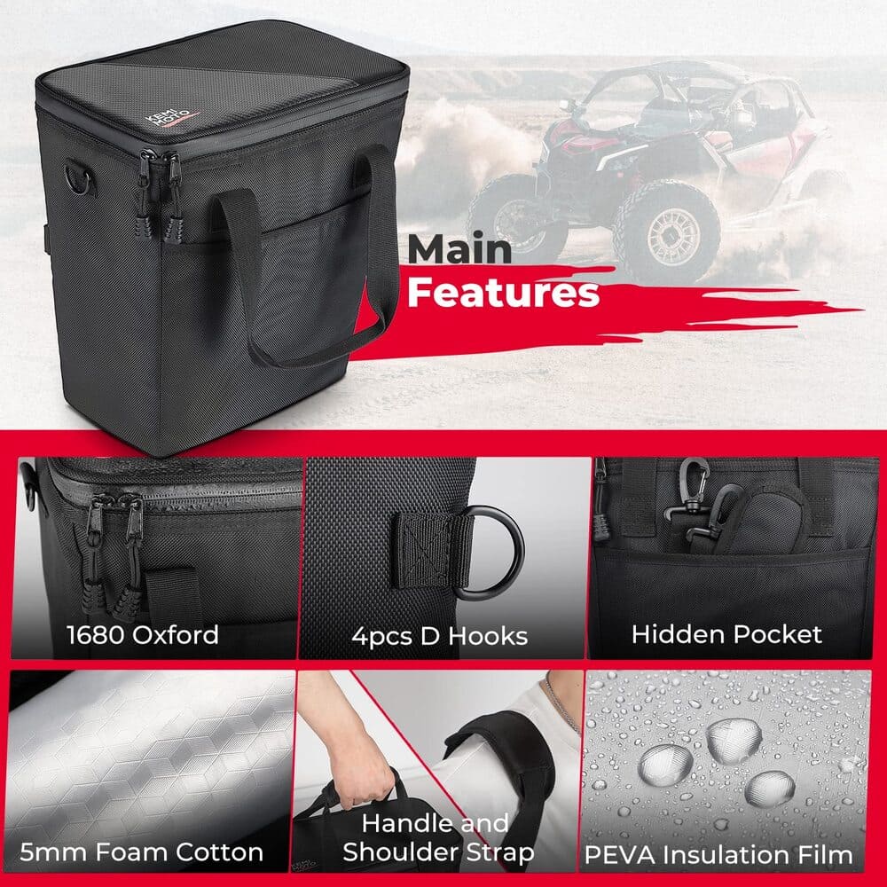 Kemimoto Polaris UTV Universial Ice Bag Cooler Bag