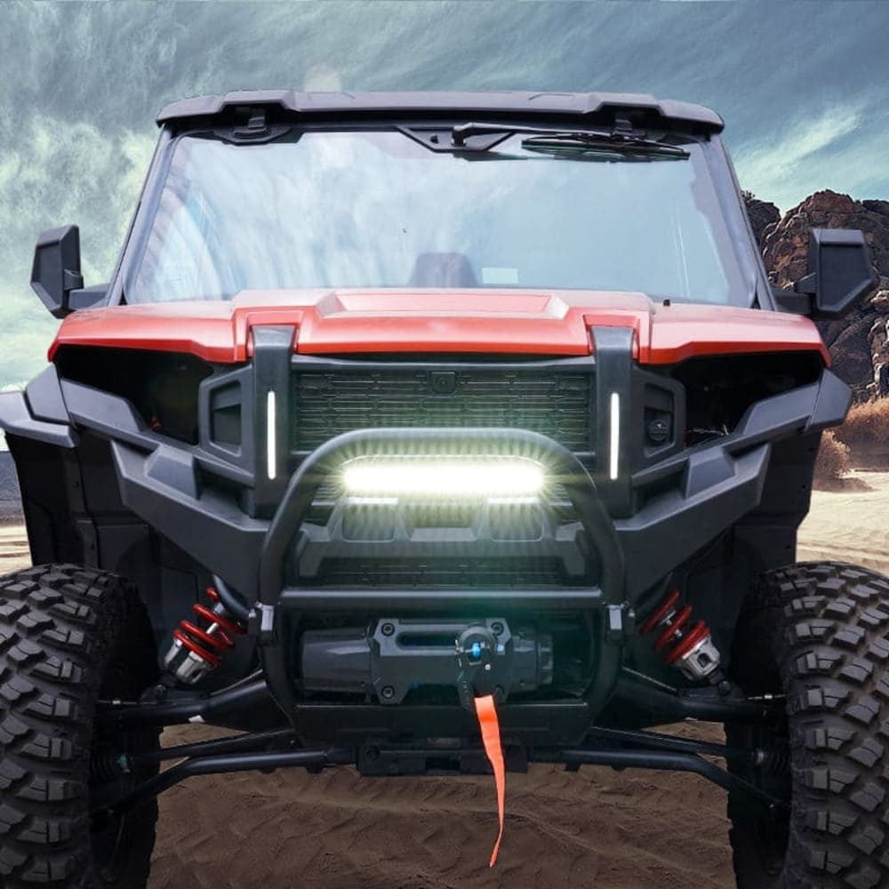 Kemimoto Polaris Xpedition ADV Front Mesh Grill with Accent Light