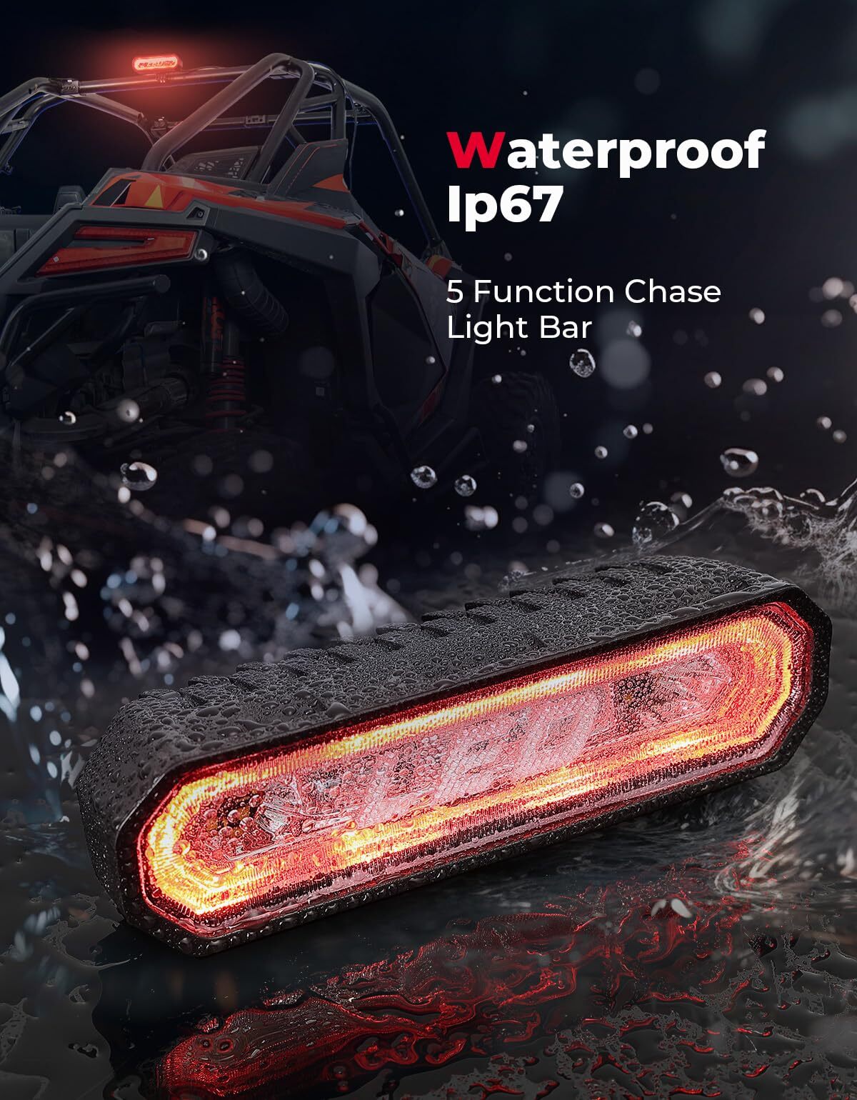 Kemimoto Can-Am Maverick X3 UTV Universial LED Chase Brake Tail Lights