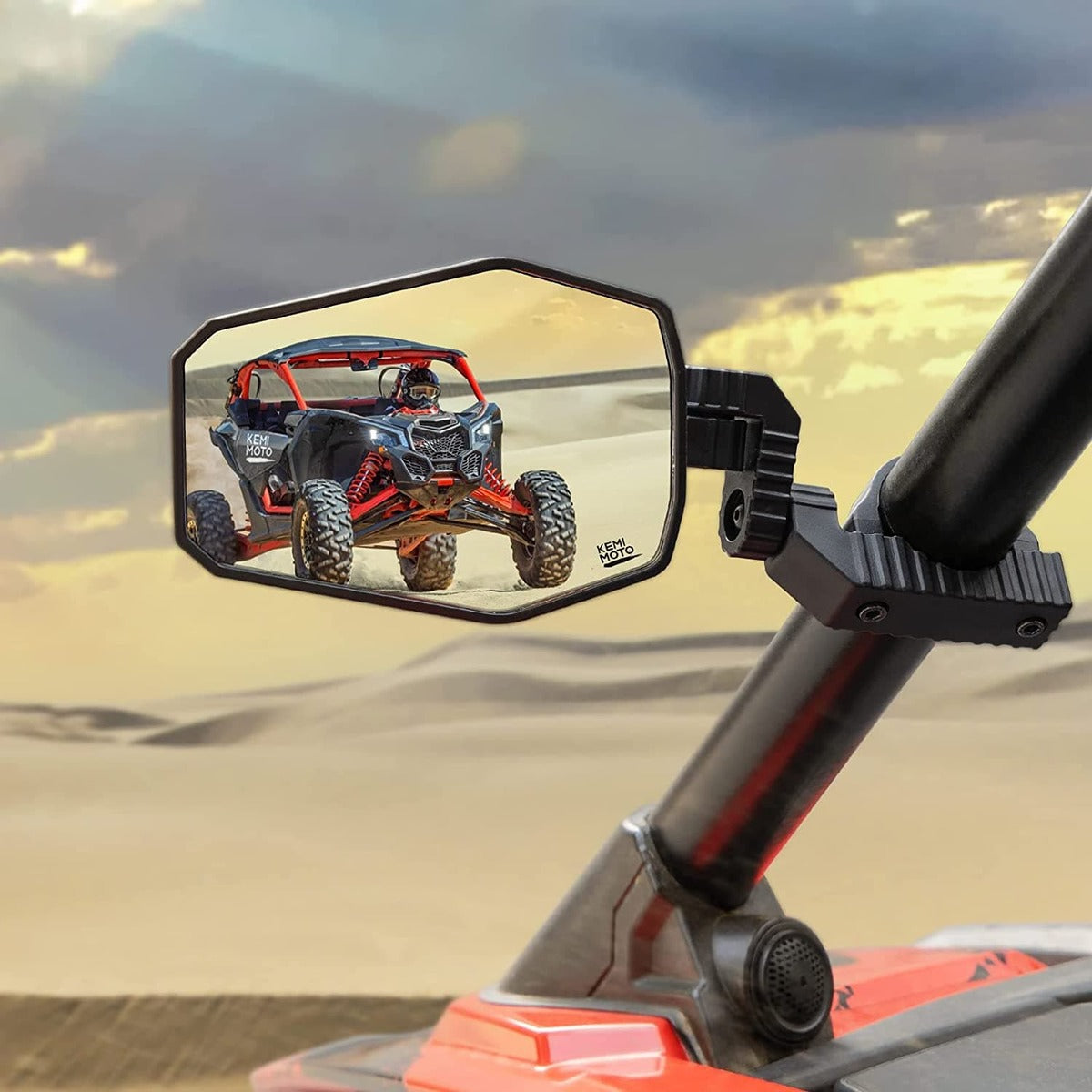 Kemimoto UTV Side Mirrors for 1.65"-2" Roll Bar