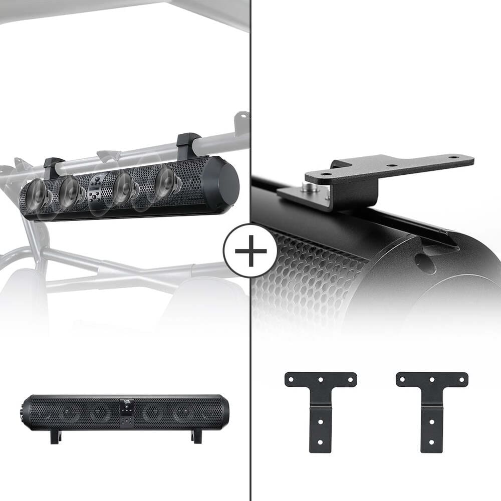 Kemimoto UTV Sound Bar System Bluetooth Speaker 500W 28" Outdoor Soundbar