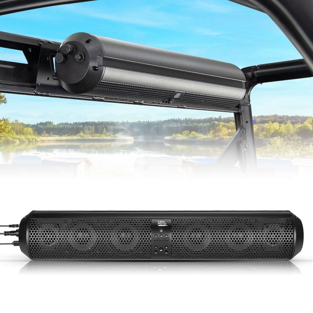 Kemimoto UTV Sound Bar System Bluetooth Speaker 500W 28" Outdoor Soundbar