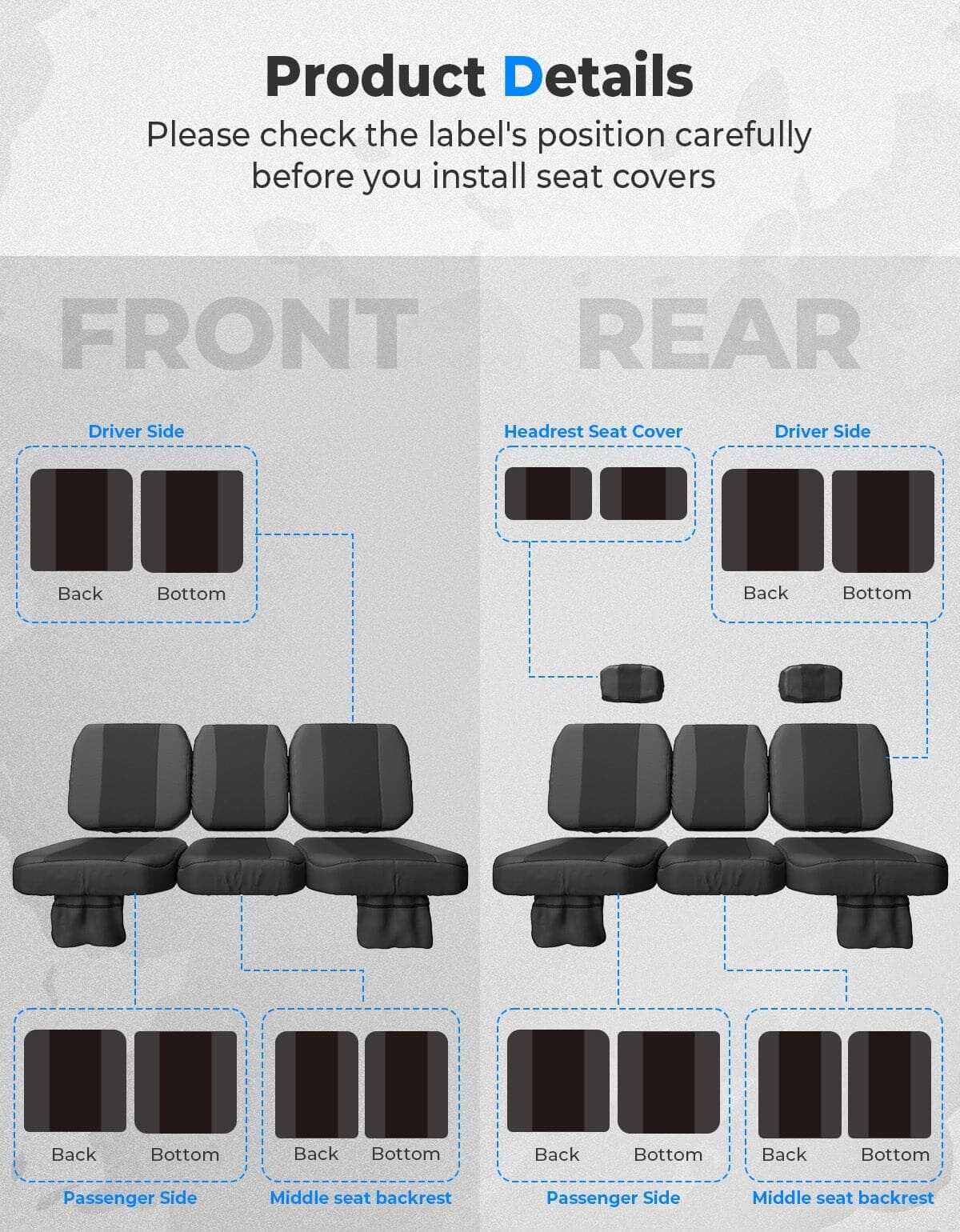 Kemimoto Tracker 800SX Water-Resistant Seat Cover with Storage Pocket