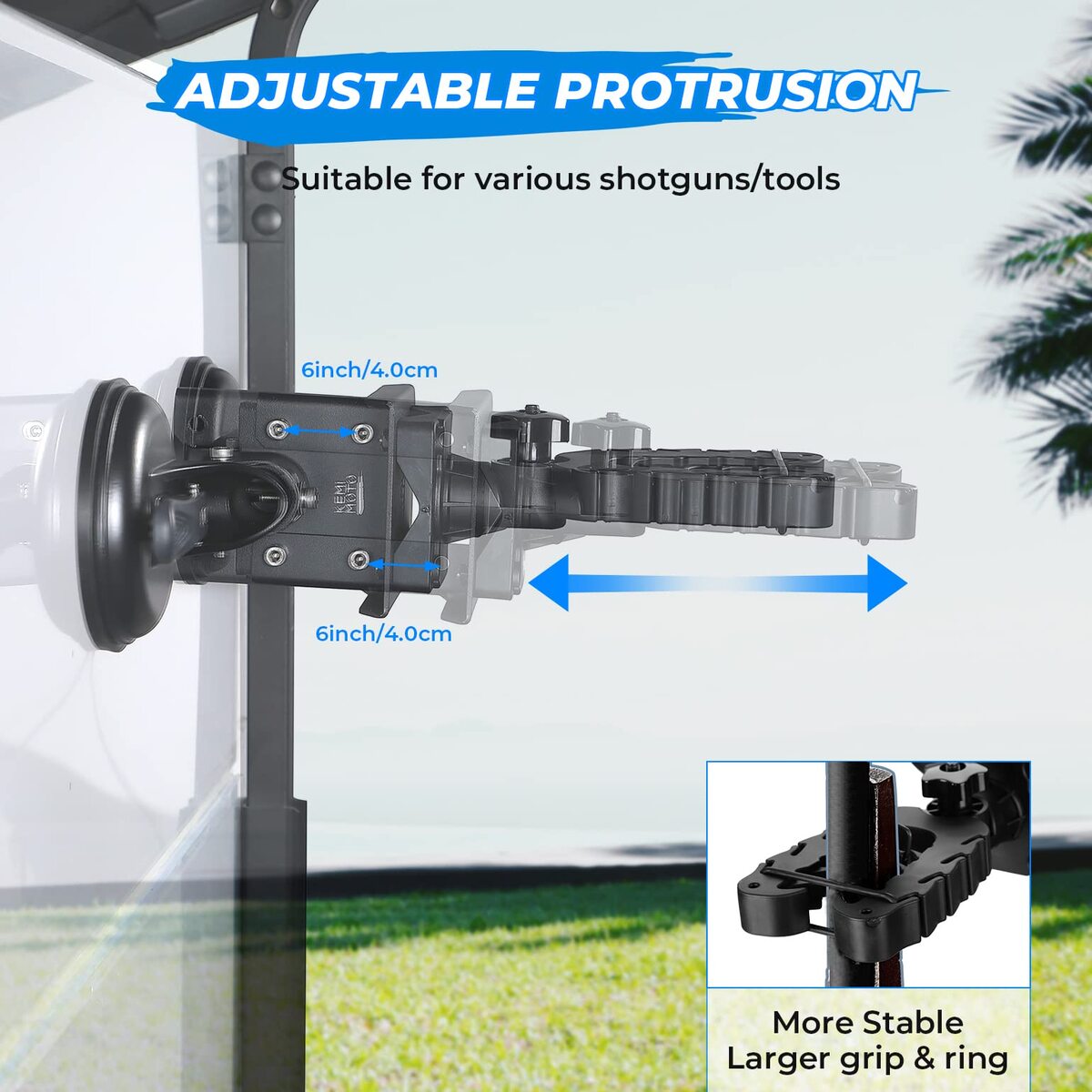 Kemimoto Gun Holder Rack for Glass Windshield